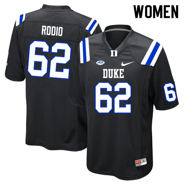 Women #62 Lee Rodio Duke Blue Devils College Football Jerseys Sale-Black - Click Image to Close